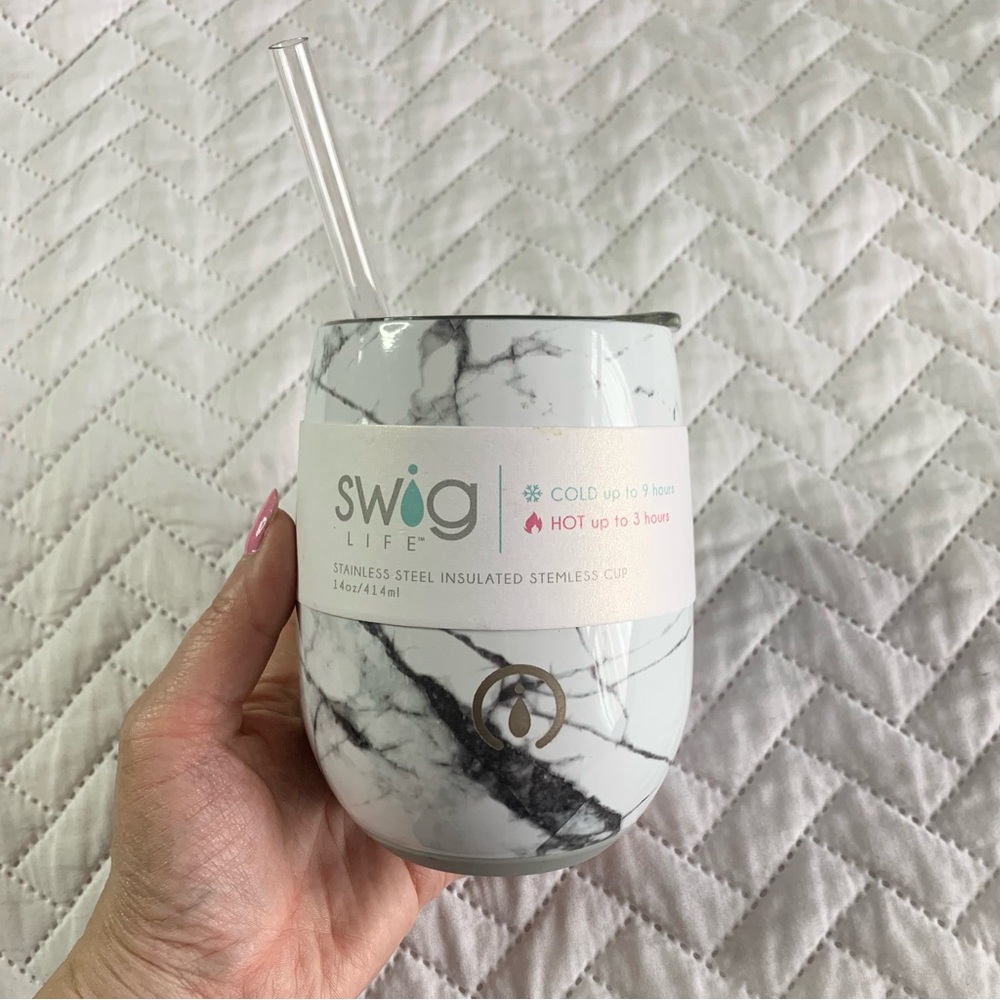 SWIG insulated stainless steel stemless travel cup, wine, mug